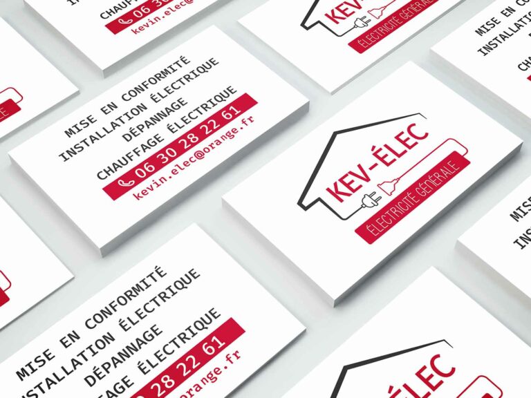 Carte de visite créée pour un électricien en Bourgogne-Fanche-Comté