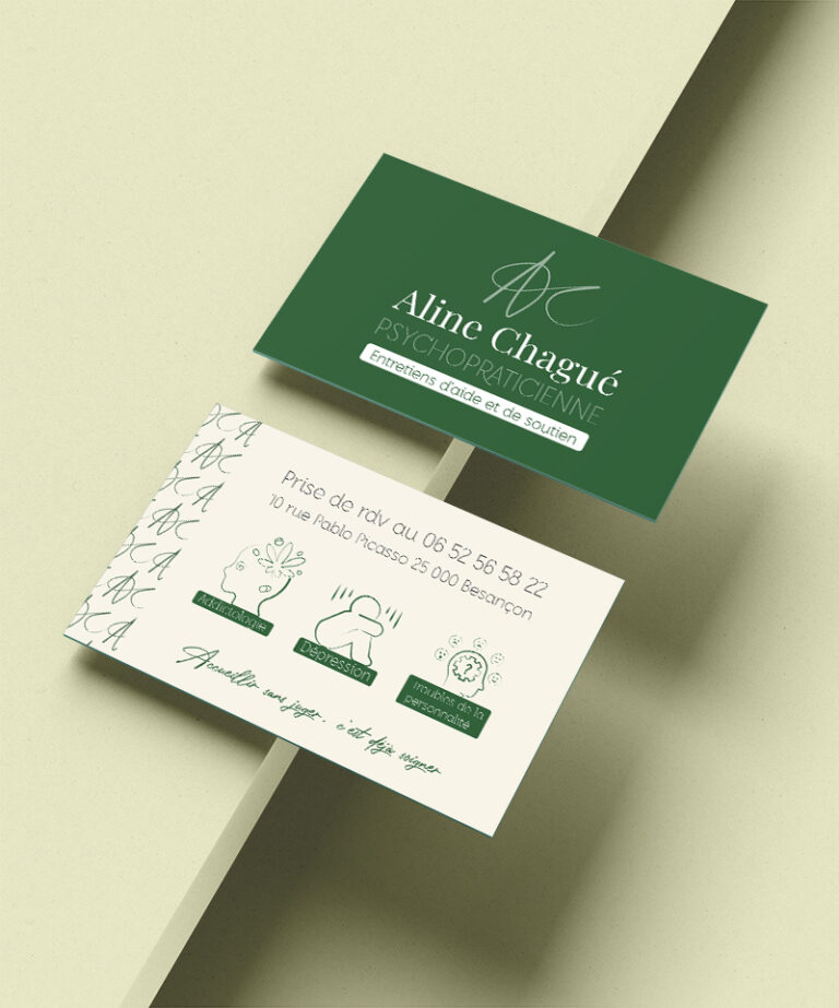 Création d'un visuel de cartes de visites professionnelles