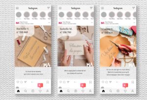 Template Instagram pour identité visuelle par Cathy Raymond graphiste